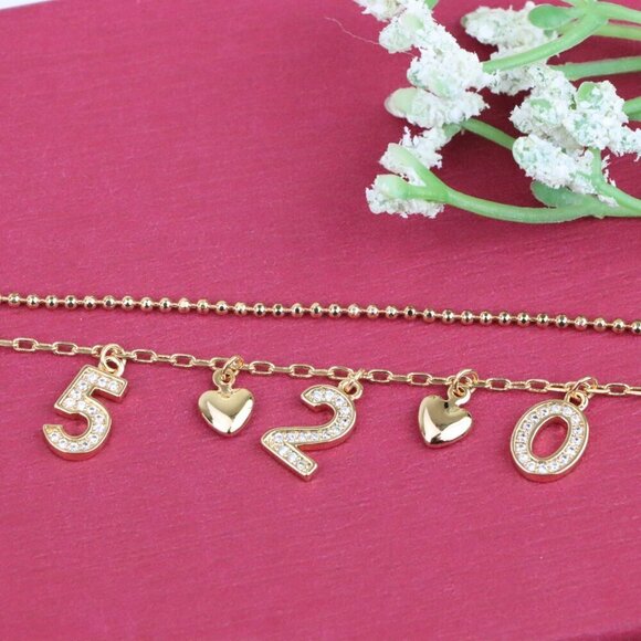 Rose Gold Bracelet with 2025 Charms, XPBL0688 - Picture 12 of 12